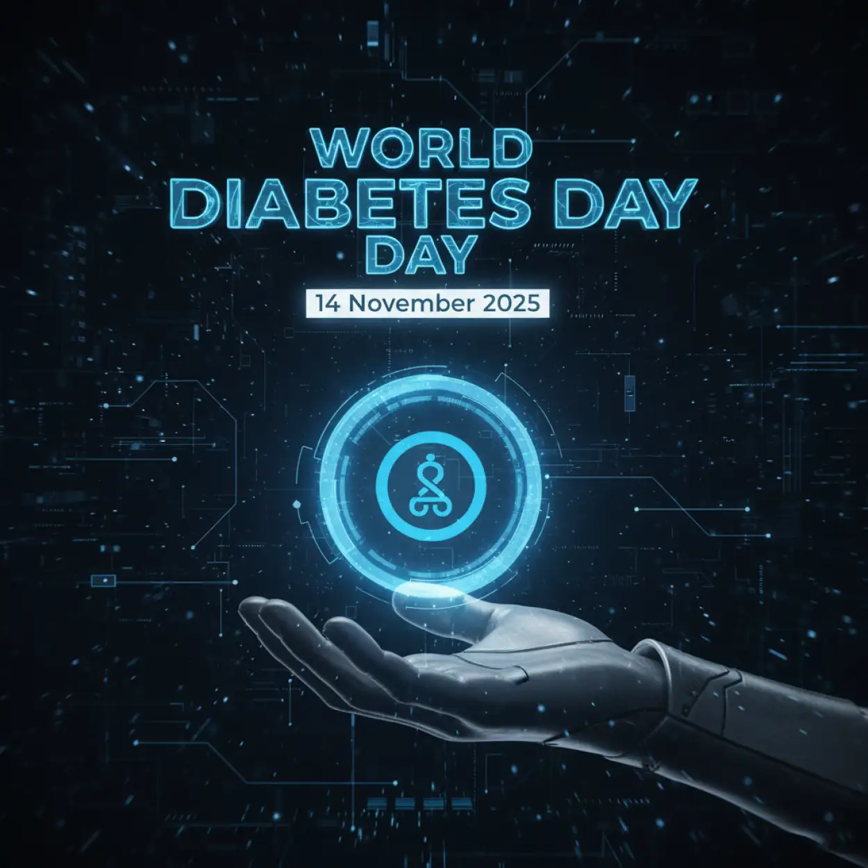 Free Download World Diabetes Day 2025 Awareness Slogan Poster - High Quality World Diabetes Day 2025 Background