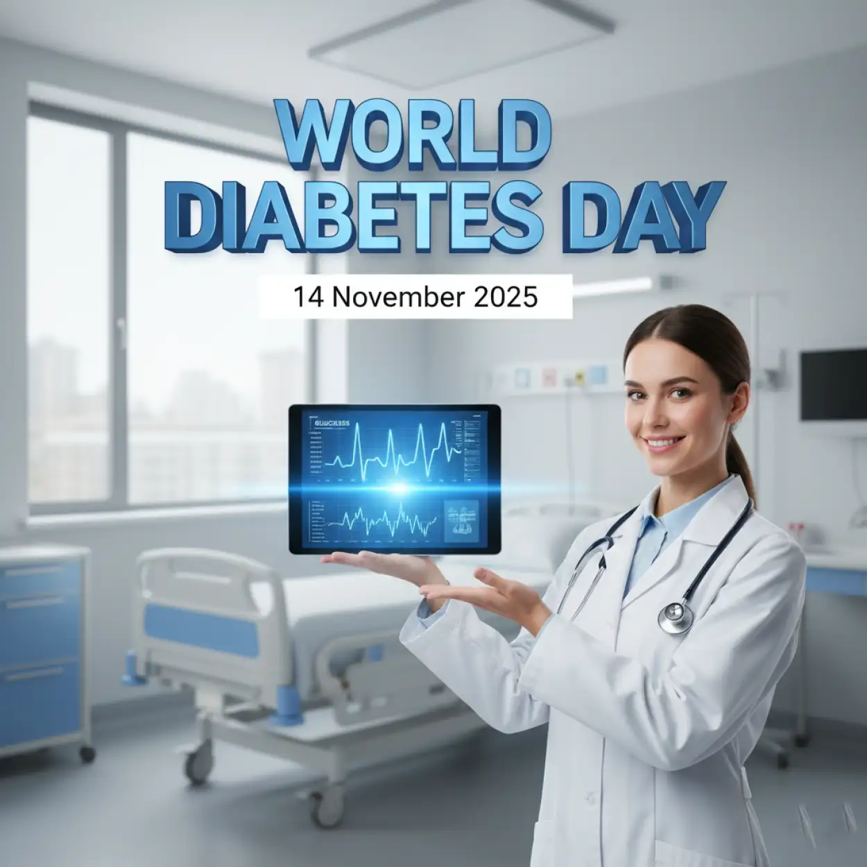 Free Download World Diabetes Day 2025 Awareness Symbol Image - High Quality World Diabetes Day 2025 Image