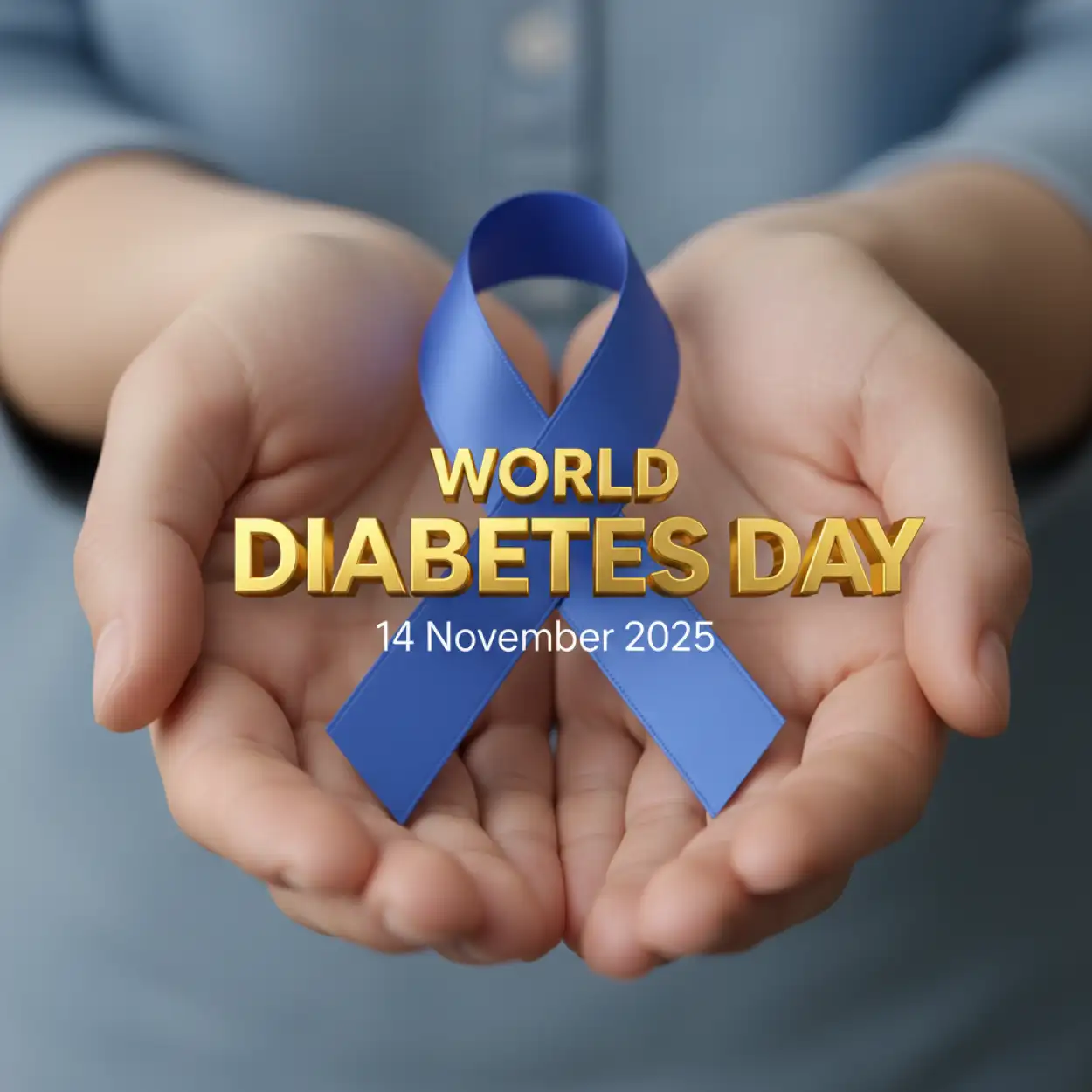 Free Download World Diabetes Day 2025 Blue Circle Logo Design - High Quality World Diabetes Day 2025 Image