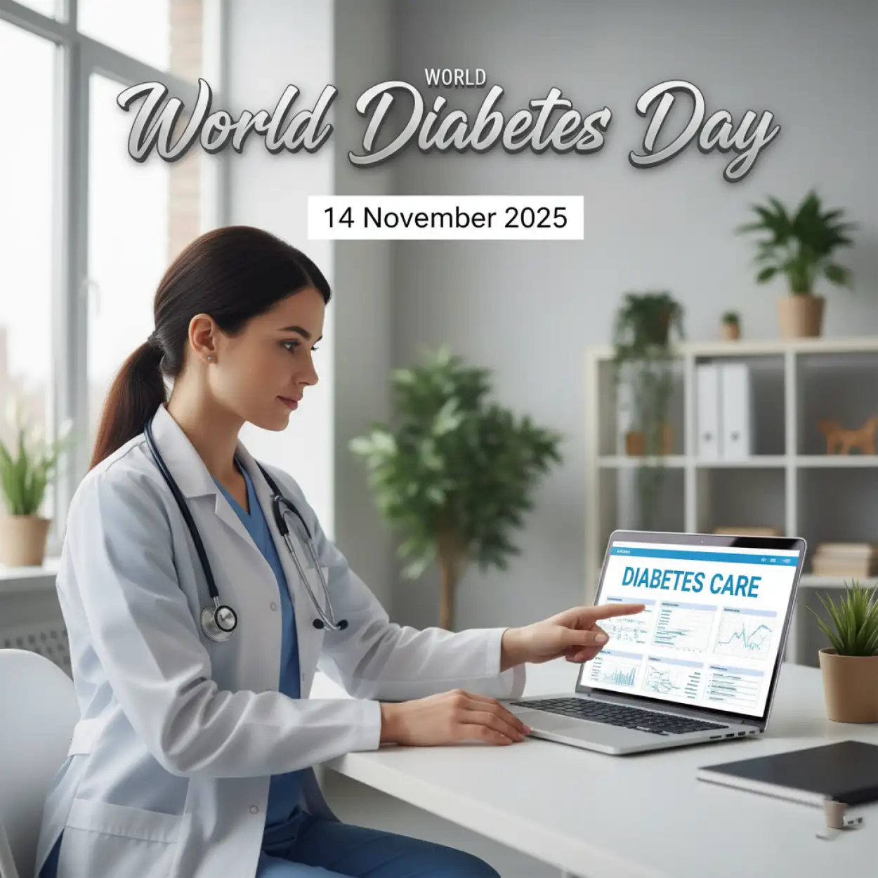 Free Download World Diabetes Day 2025 Campaign Poster - High Quality World Diabetes Day 2025 Image