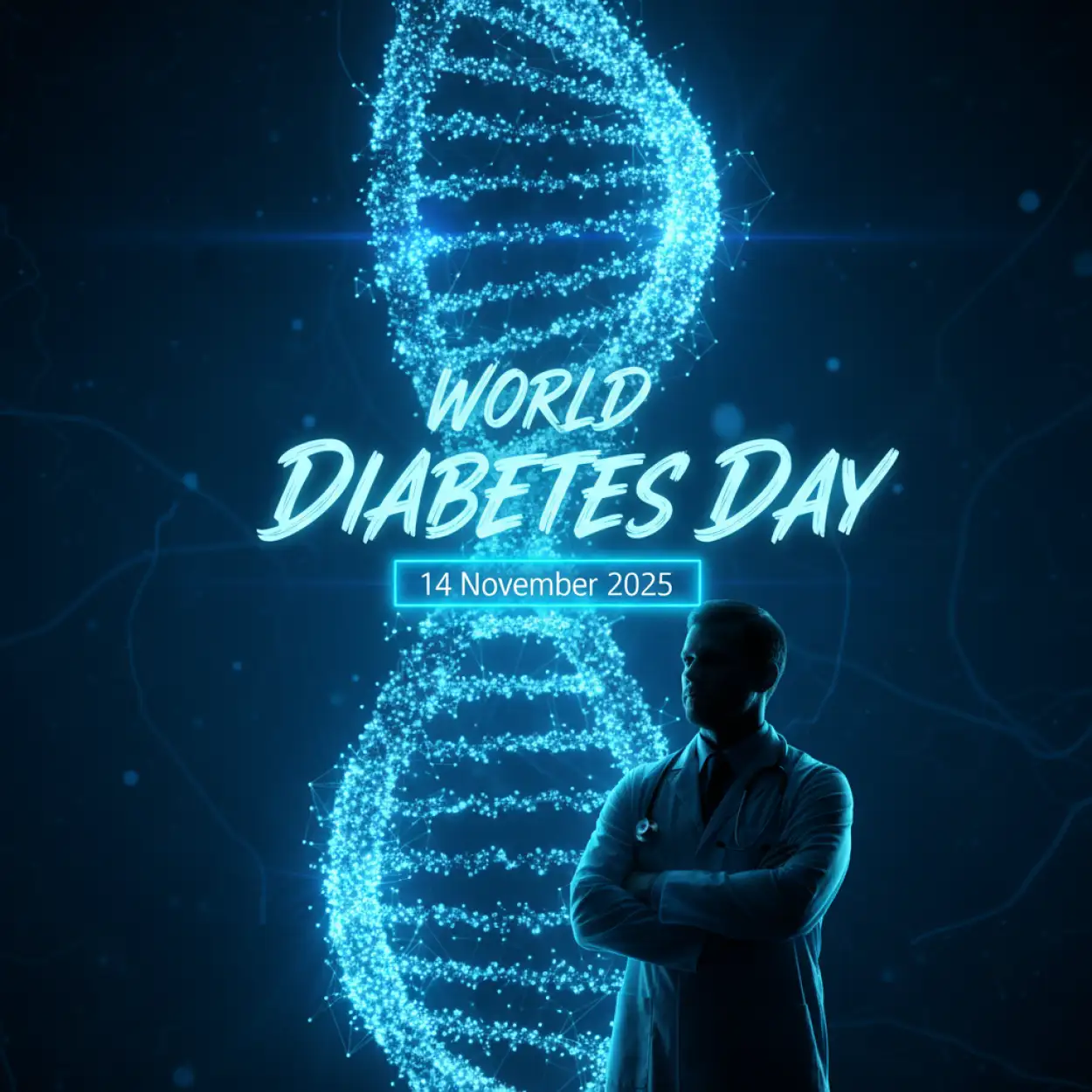 Free Download World Diabetes Day 2025 Hd Blue Background - High Quality World Diabetes Day 2025 Background Image