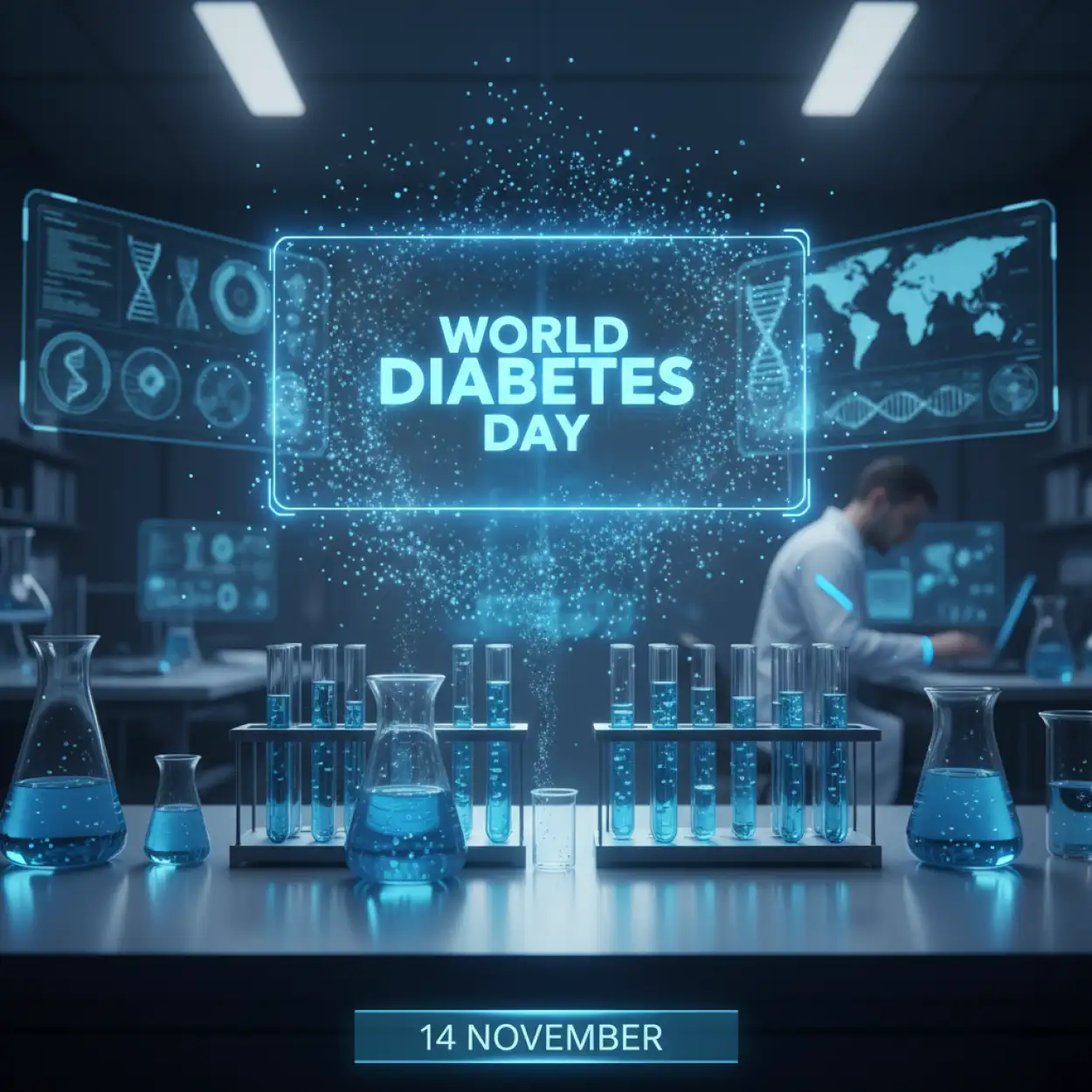 Free Download World Diabetes Day 2025 Hd Poster In Hindi - High Quality World Diabetes Day Image