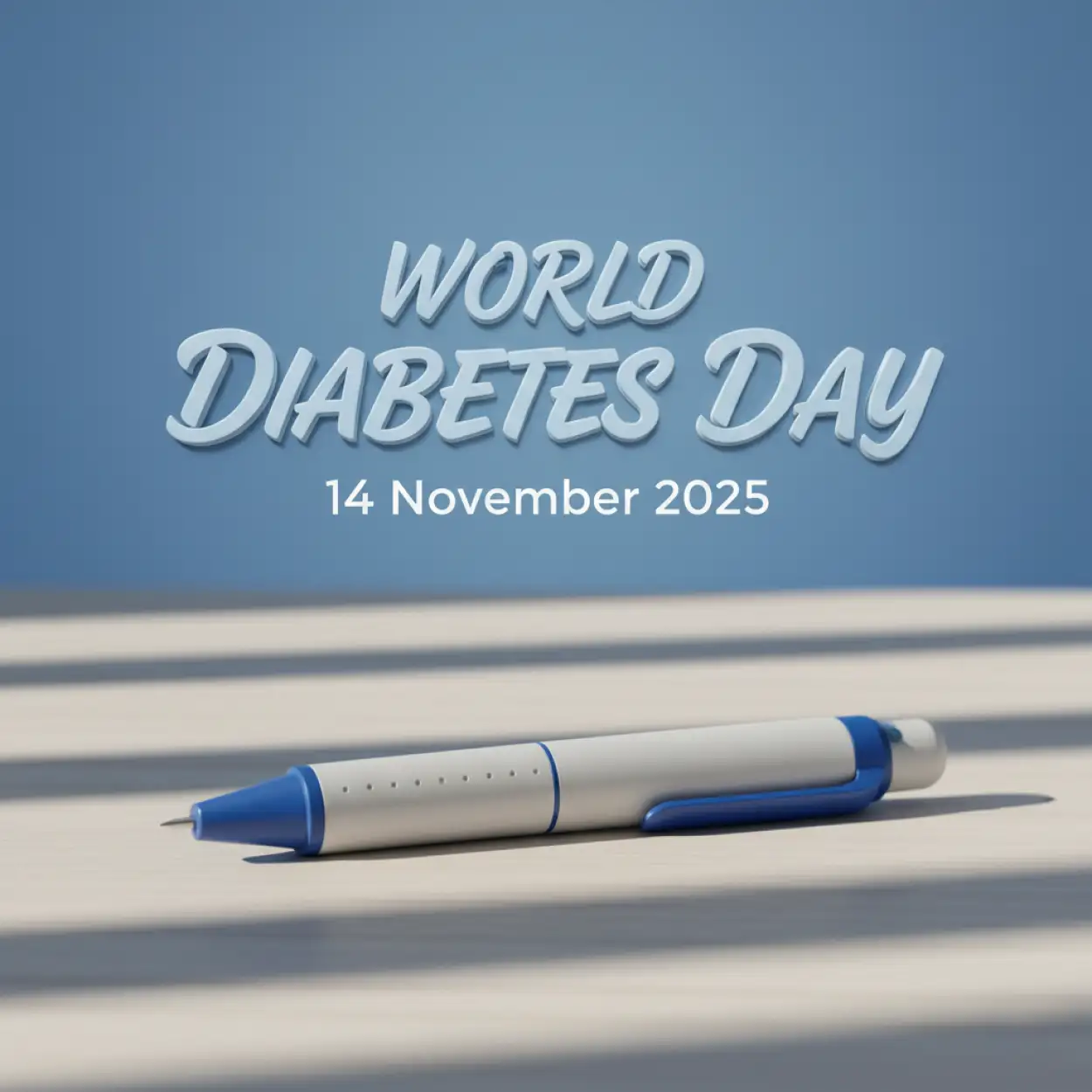 Free Download World Diabetes Day 2025 Minimalist Poster Design - High Quality World Diabetes Day 2025 Image