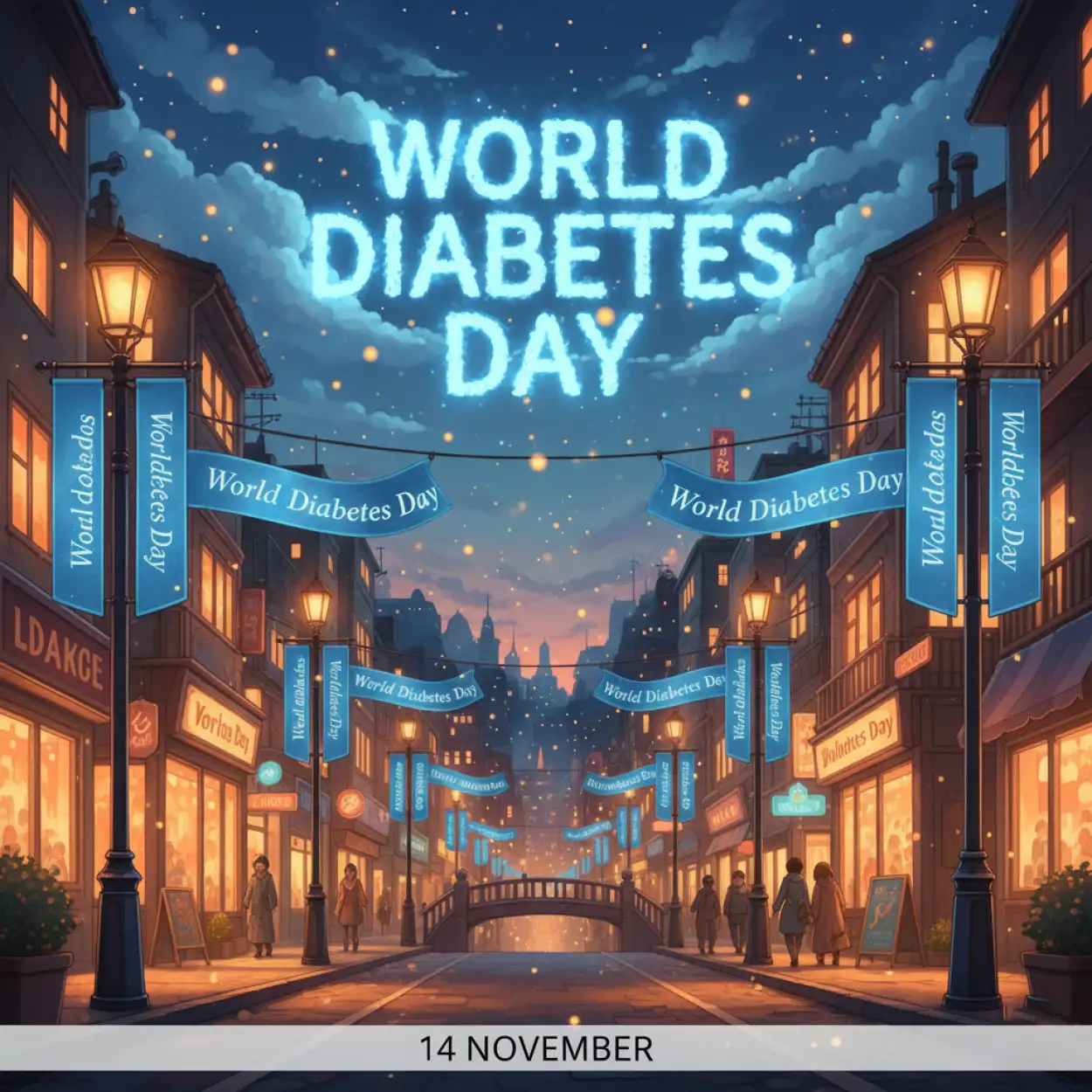 Free Download World Diabetes Day Awareness Slogan In English - High Quality World Diabetes Day Image