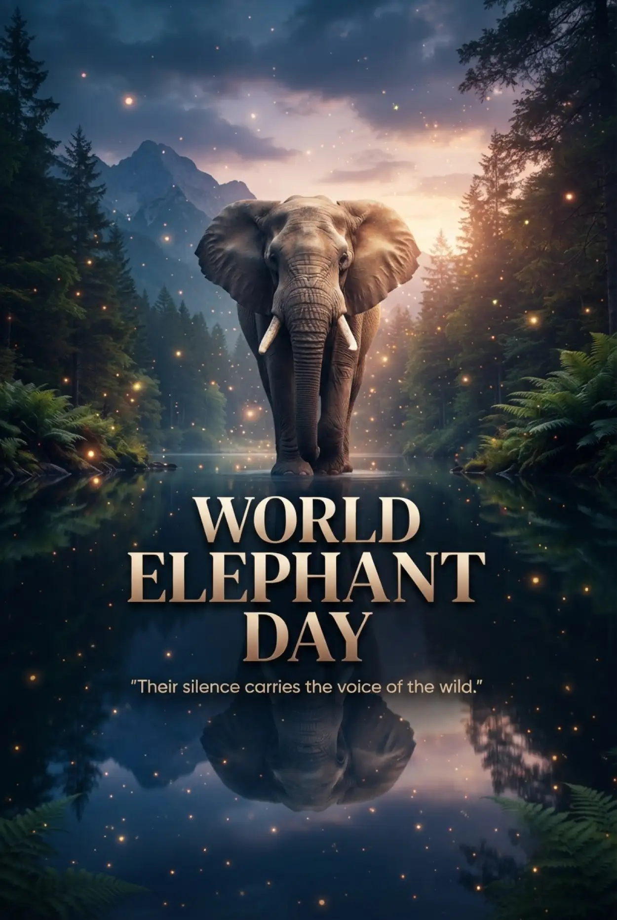 Free Download World Elephant Day 2026 Asian Elephant Poster - High Quality World Elephant Day 2026 Image