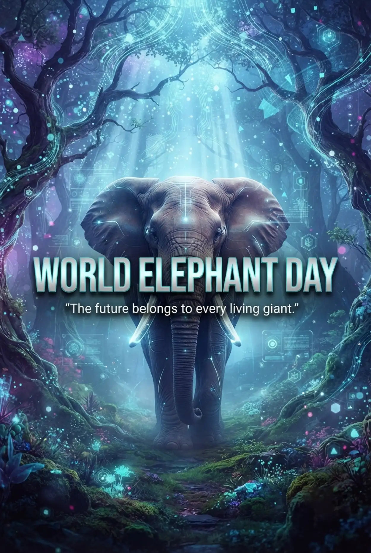 Free Download World Elephant Day 2026 Awareness Poster - High Quality World Elephant Day 2026 Image