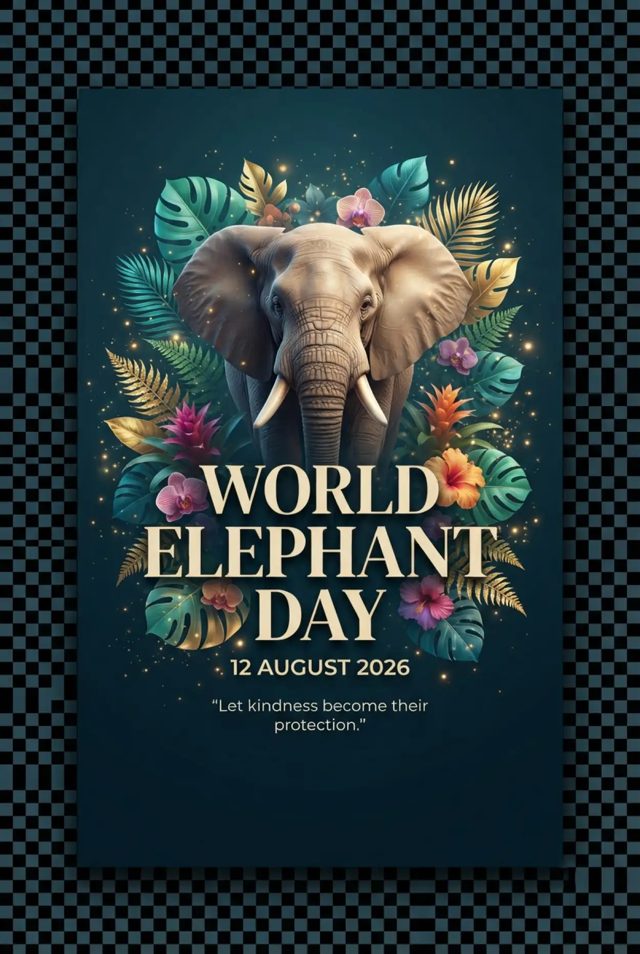Free Download World Elephant Day 2026 Conservation Campaign Design - High Quality World Elephant Day 2026 Image