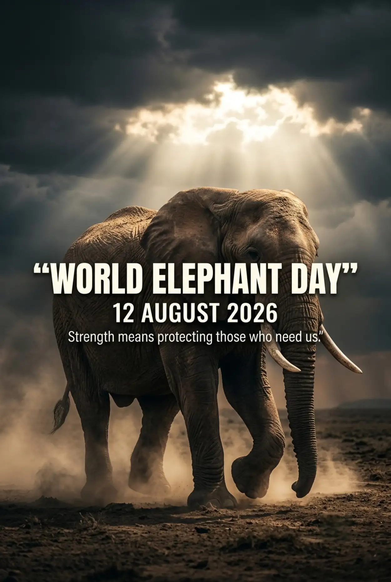 Free Download World Elephant Day 2026 Conservation Quotes - High Quality World Elephant Day 2026 Image