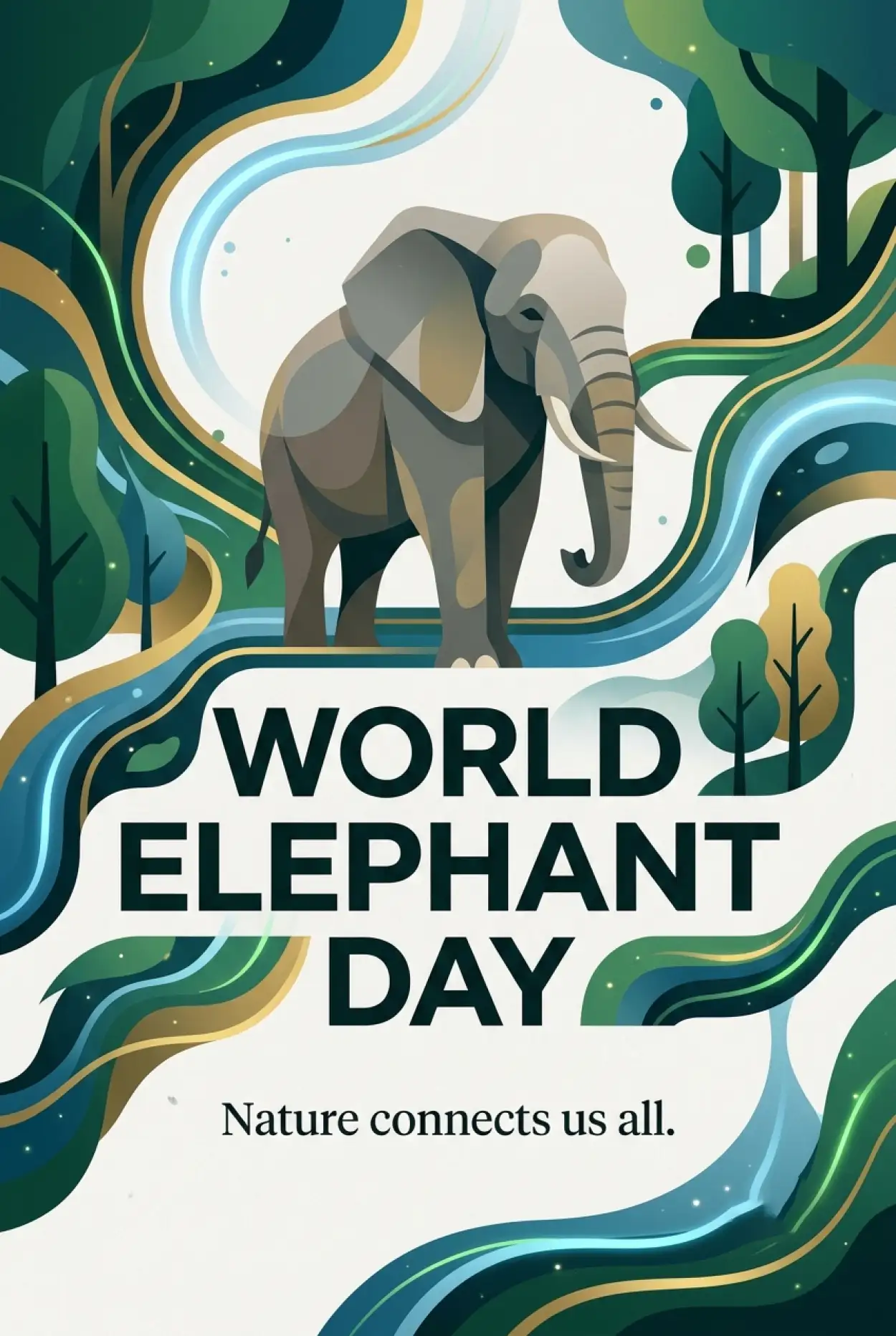 Free Download World Elephant Day 2026 Creative Poster - High Quality World Elephant Day 2026 Image