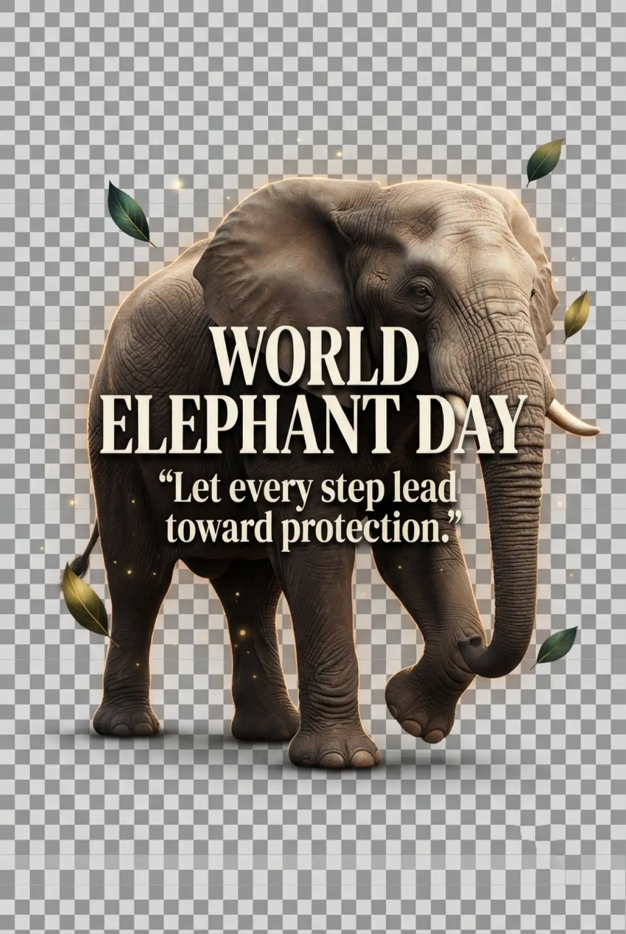 Free Download World Elephant Day 2026 Elephant Cutout Png - High Quality World Elephant Day 2026 Transparent PNG