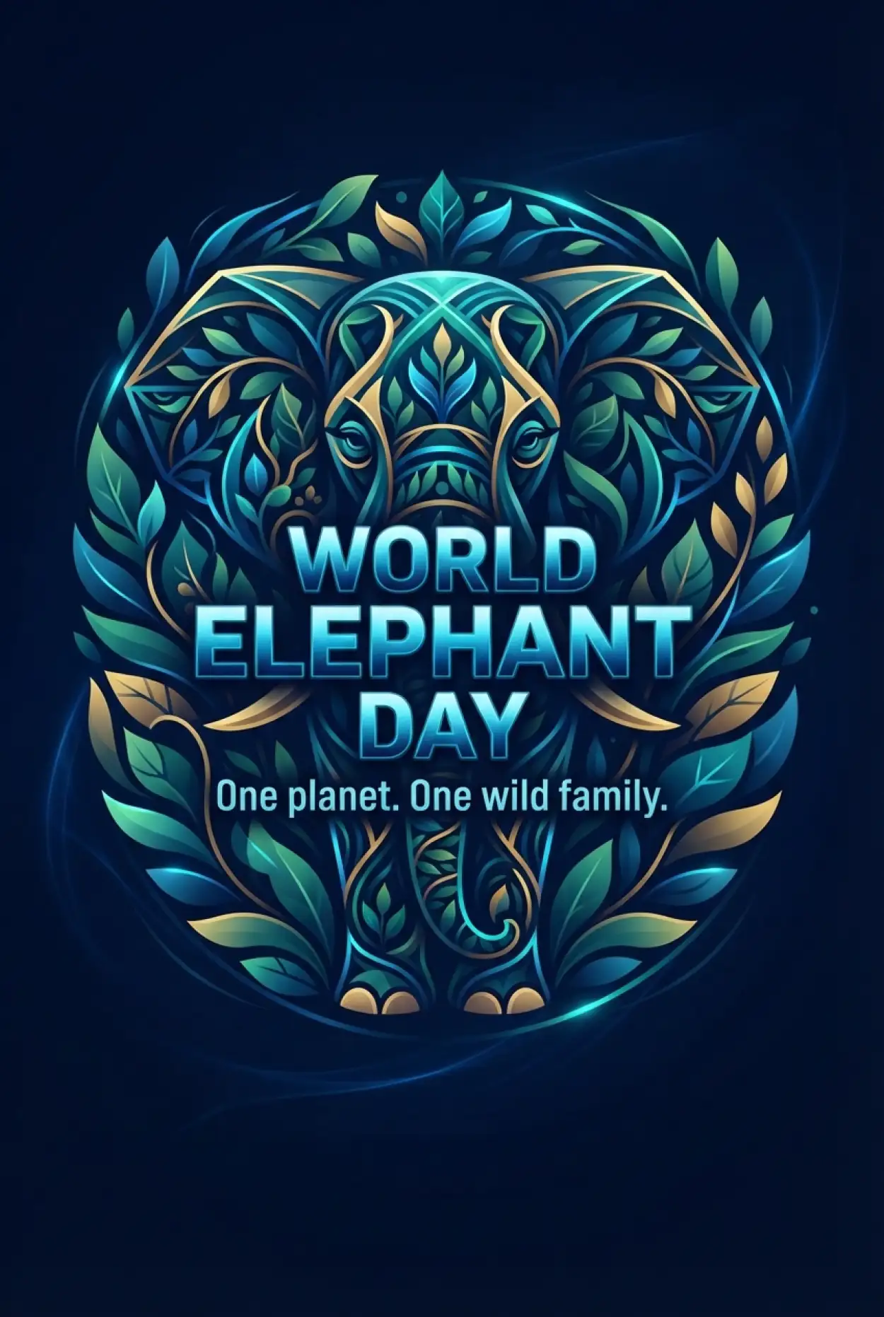 Free Download World Elephant Day 2026 Elephant Family Illustration - High Quality World Elephant Day 2026 Image