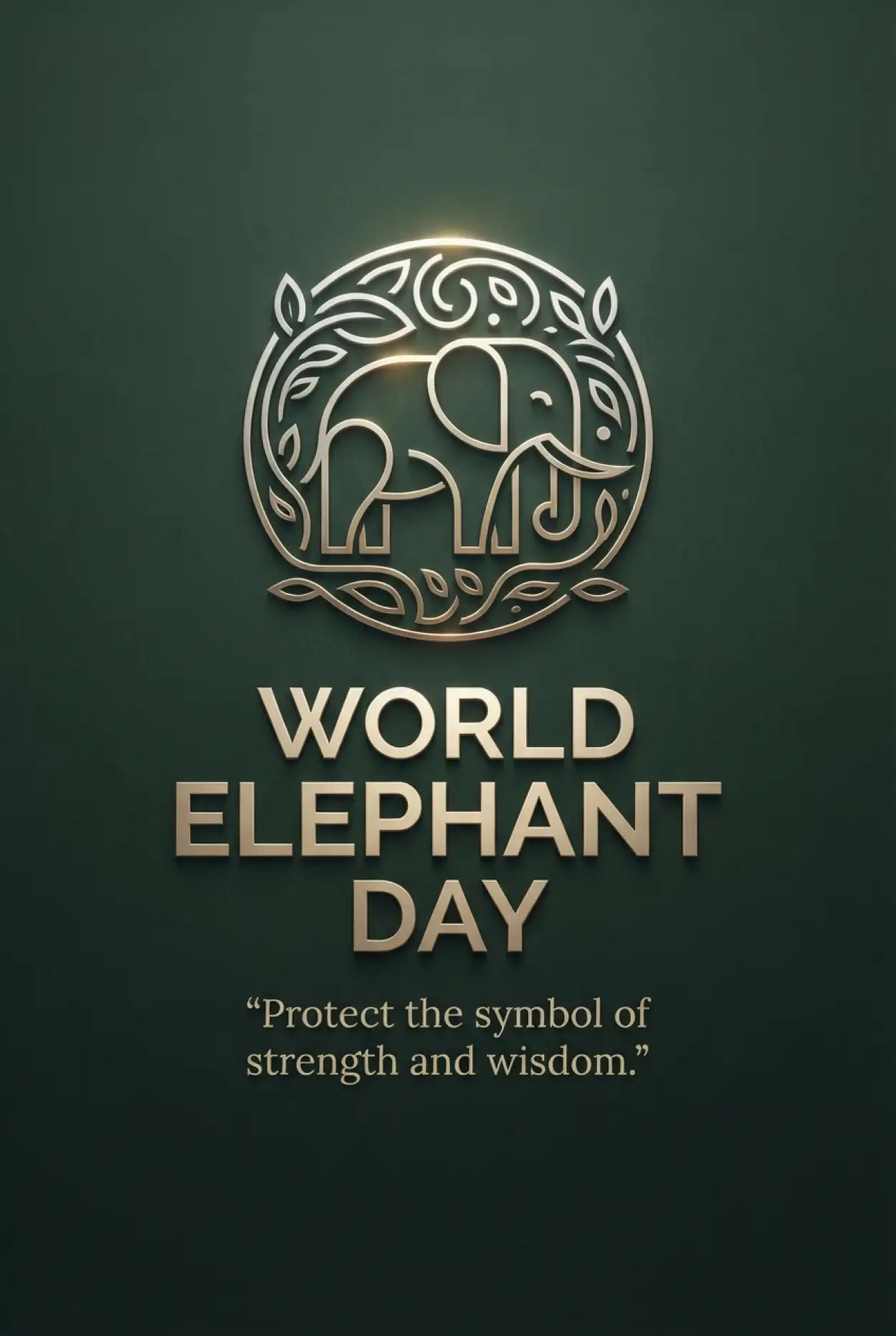 Free Download World Elephant Day 2026 Elephant Logo Design - High Quality World Elephant Day 2026 Image