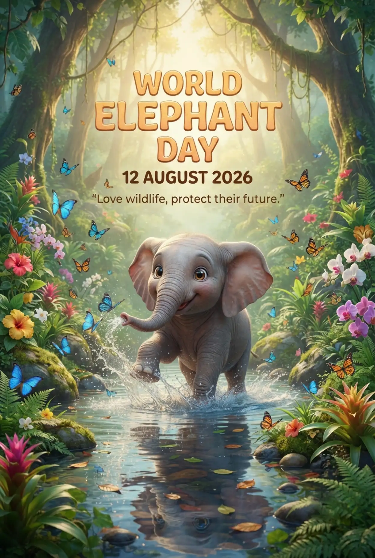 Free Download World Elephant Day 2026 Event Banner - High Quality World Elephant Day 2026 Image