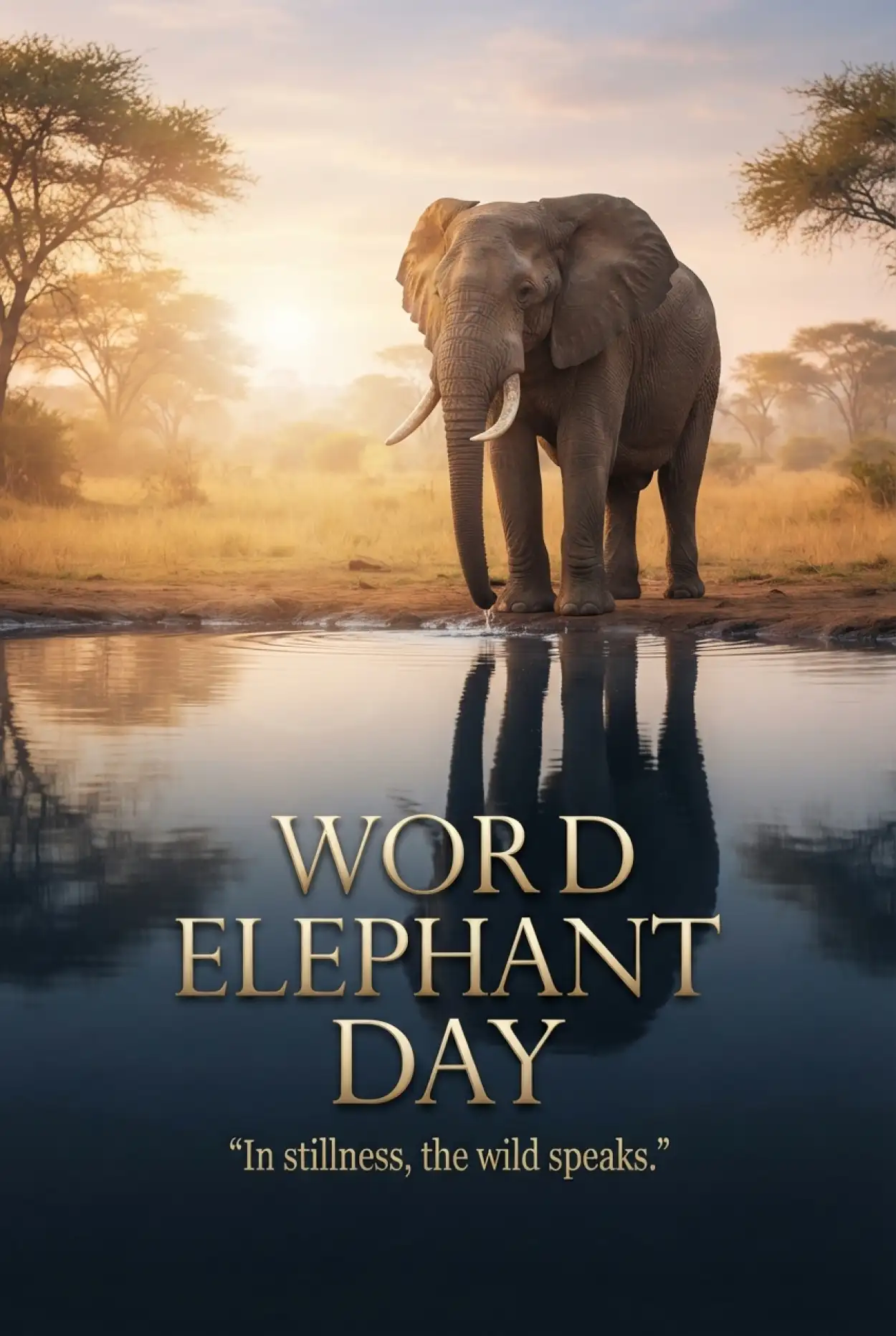 Free Download World Elephant Day 2026 Inspirational Quotes - High Quality World Elephant Day 2026 Image
