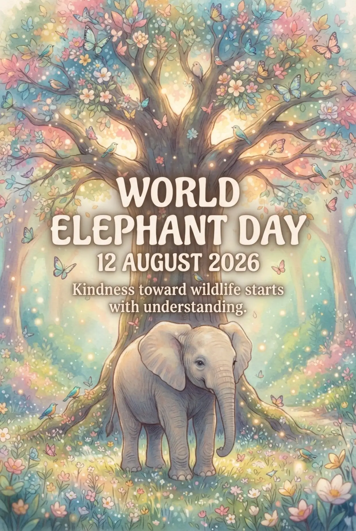 Free Download World Elephant Day 2026 Nature Awareness Poster - High Quality World Elephant Day 2026 Image