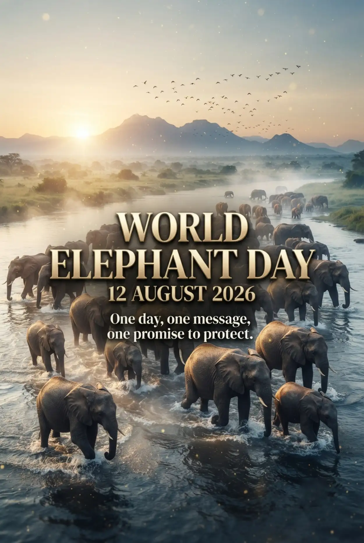Free Download World Elephant Day 2026 Wildlife Quotes - High Quality World Elephant Day 2026 Image