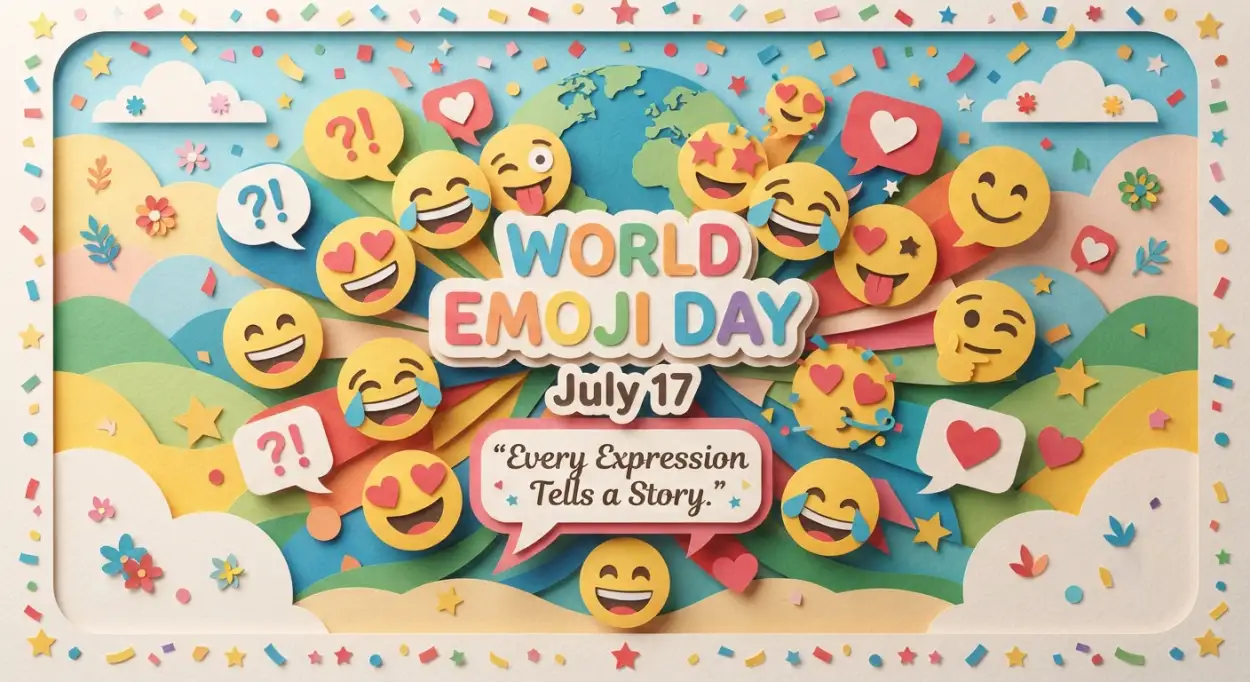Free Download World Emoji Day Celebration Flyer - High Quality World Emoji Day Poster 2026 Image