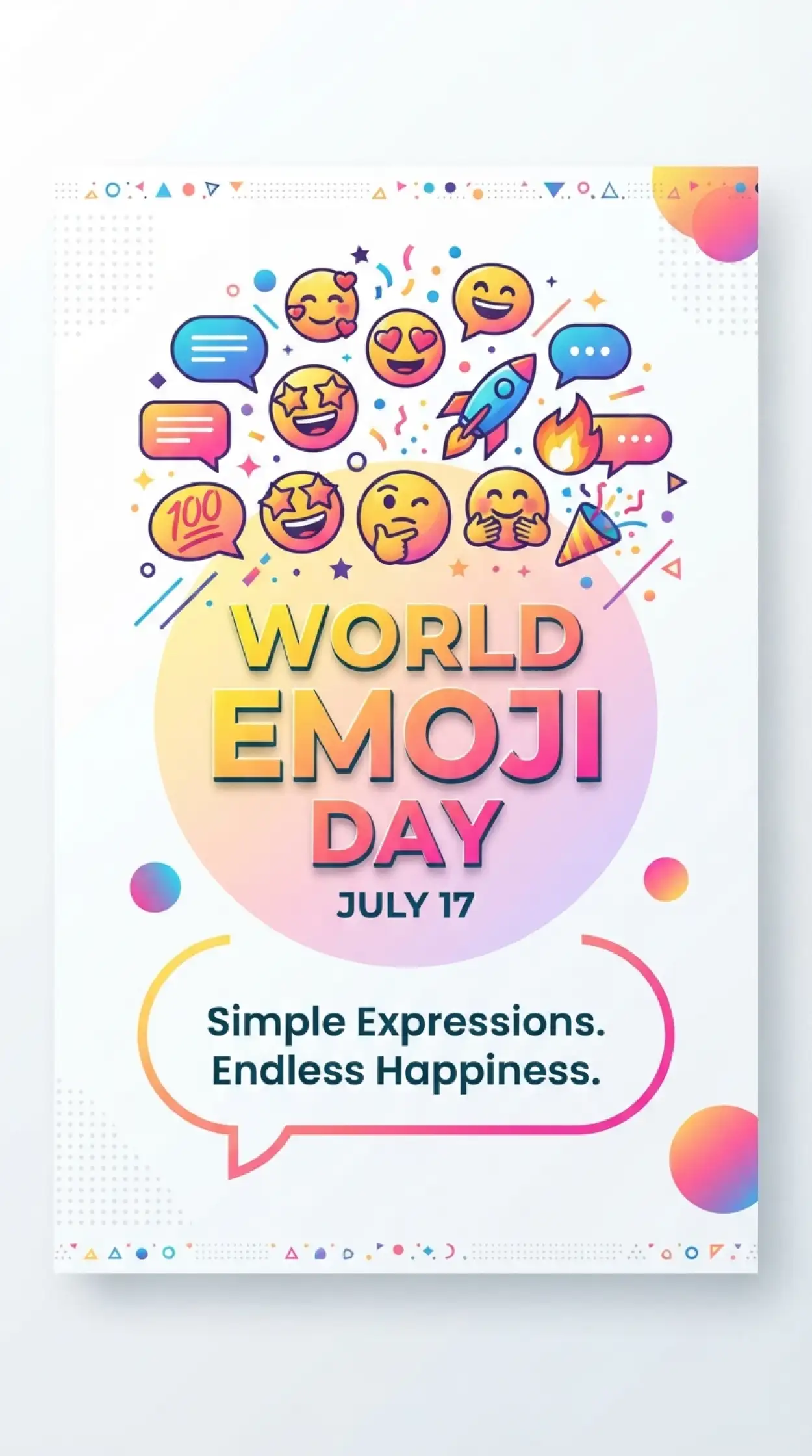 Free Download World Emoji Day Flyer Template - High Quality World Emoji Day Poster 2026 Image