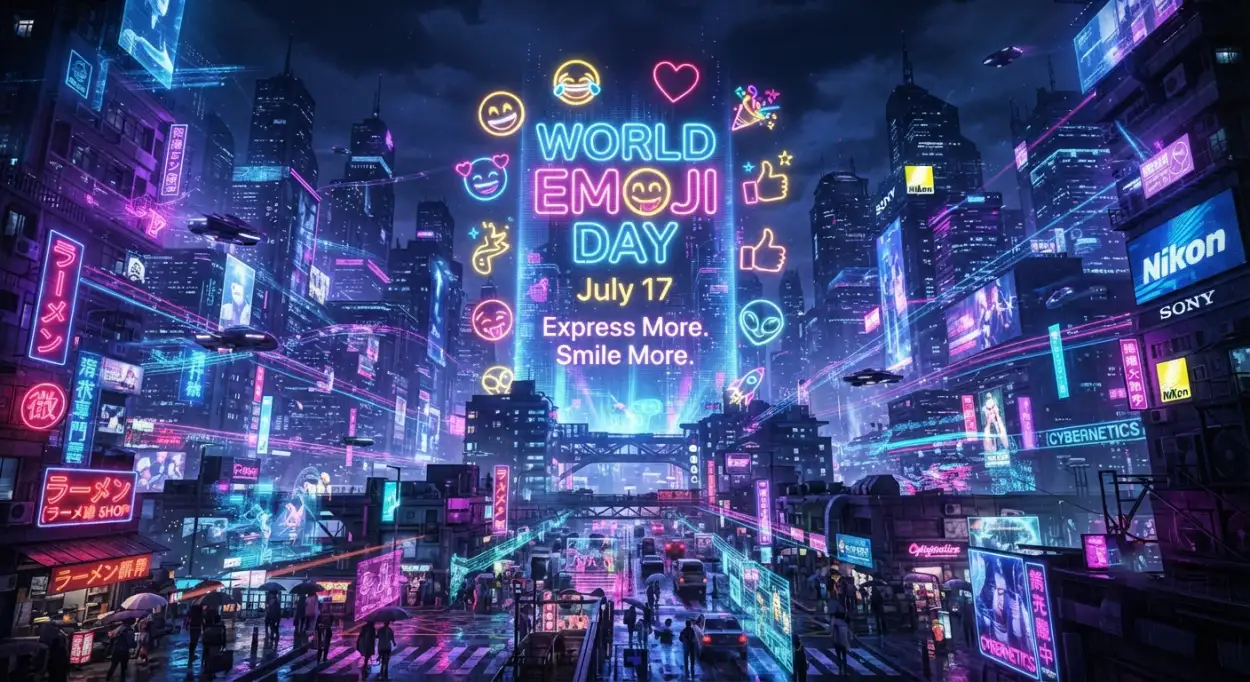 Free Download World Emoji Day Poster Background - High Quality World Emoji Day Poster 2026 Background Image