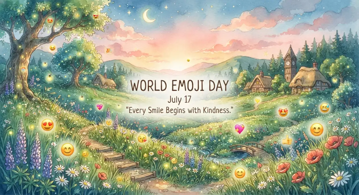 Free Download World Emoji Day Poster Illustration - High Quality World Emoji Day Poster 2026 Image