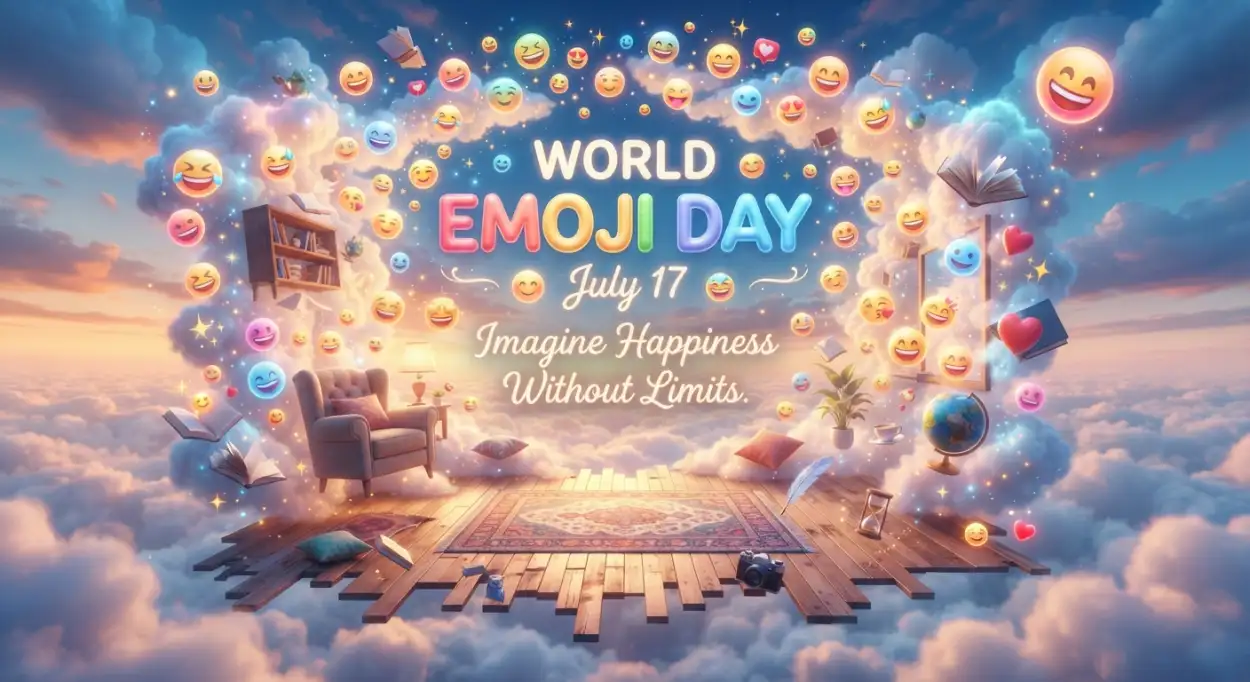 Free Download World Emoji Day Poster Mockup - High Quality World Emoji Day Poster 2026 Image