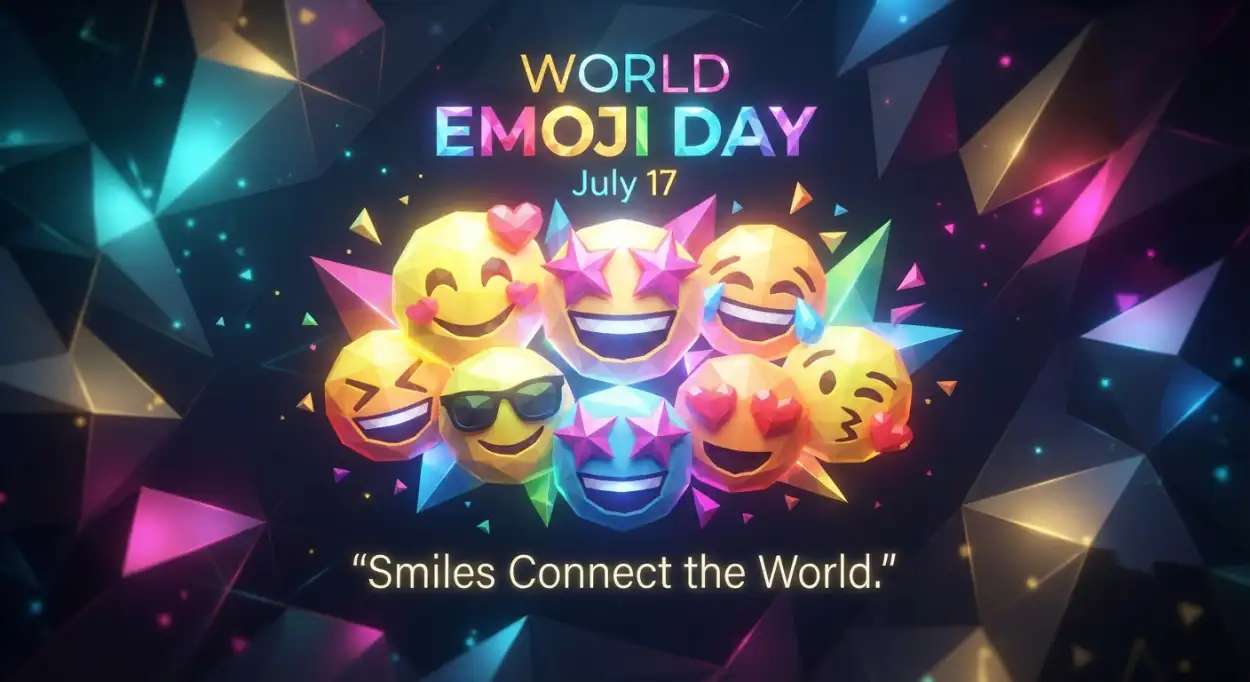 Free Download World Emoji Day Poster With Smiley Faces - High Quality World Emoji Day Poster 2026 Image