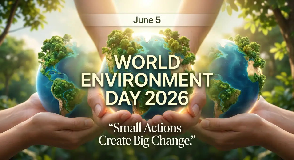 Free Download World Environment Day 2026 Climate Action Awareness Post - High Quality World Environment Day Poster Ideas 2026 Image