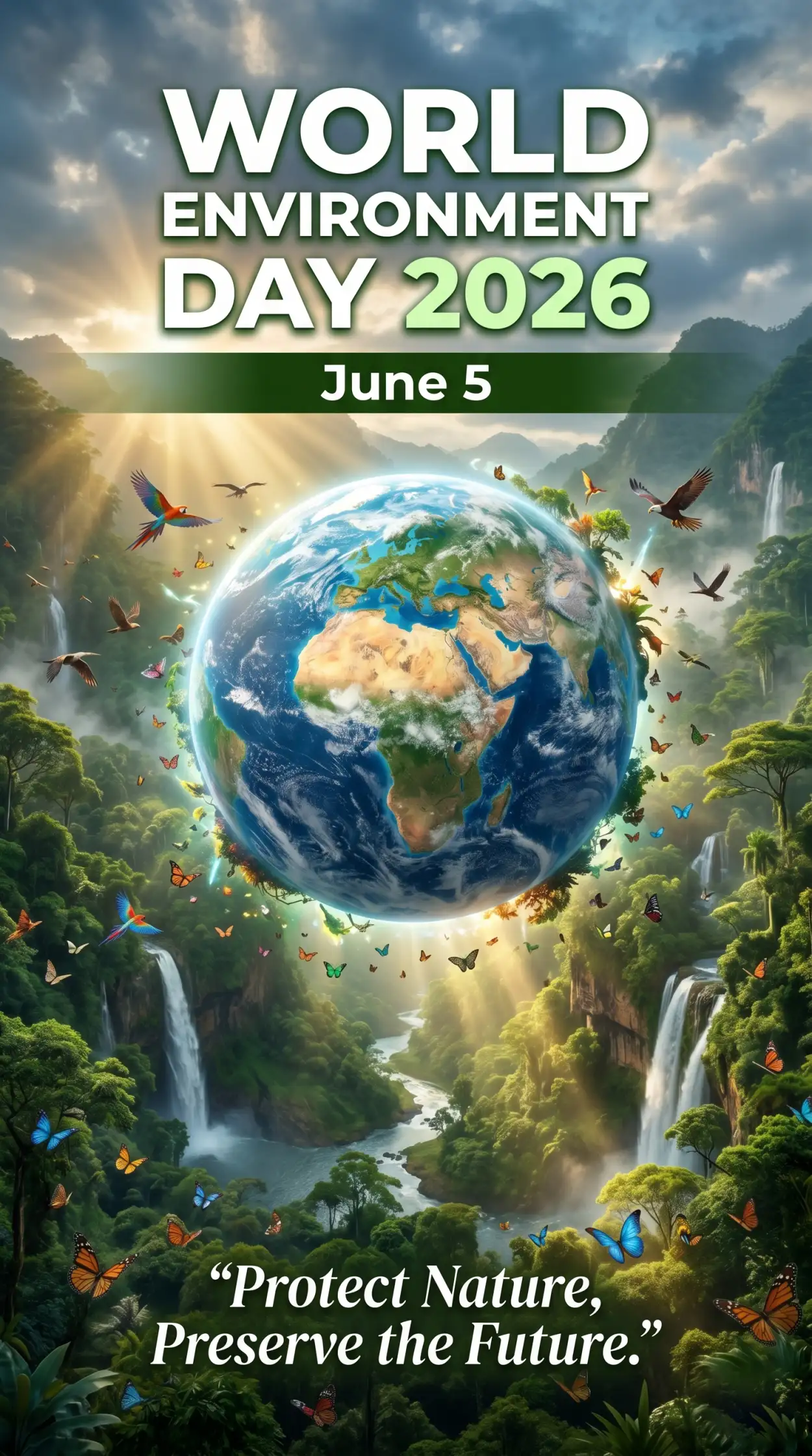 Free Download World Environment Day 2026 Digital Poster For Social Media - High Quality World Environment Day Poster Ideas 2026 Image