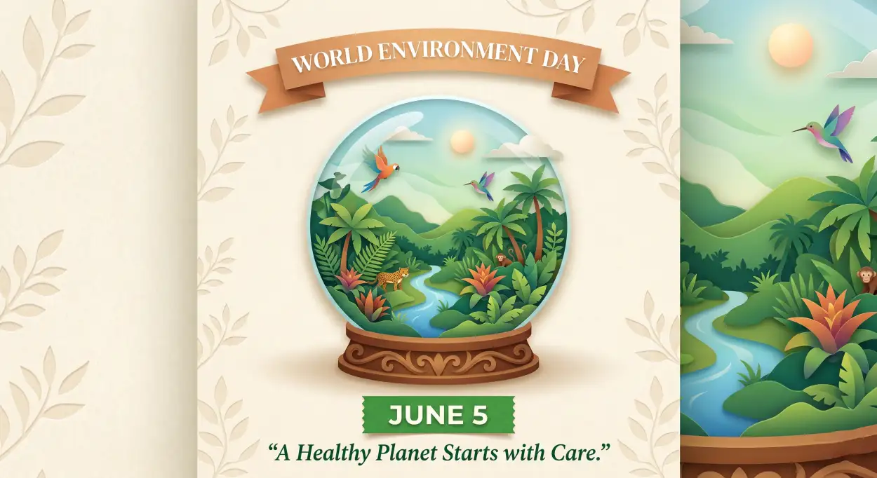 Free Download World Environment Day 2026 Healthy Environment Theme - High Quality World Environment Day Theme 2026 Image