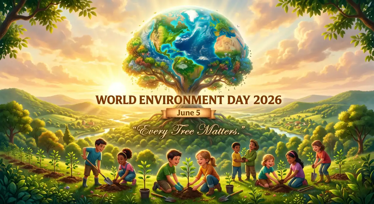 Free Download World Environment Day 2026 Nature Conservation Social Media Post - High Quality World Environment Day Poster Ideas 2026 Image