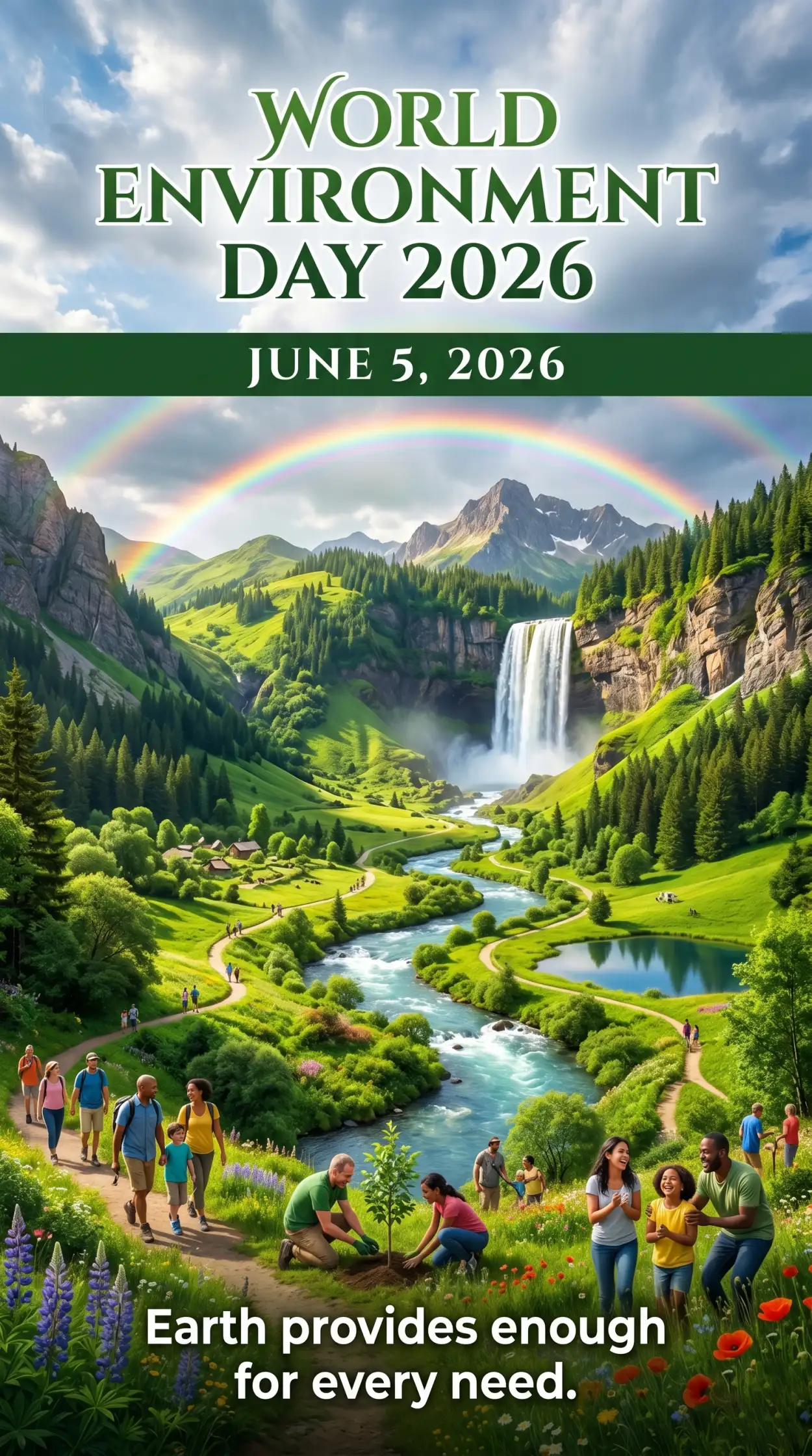 Free Download World Environment Day 2026 Save Water Save Earth Posters - High Quality World Environment Day 2026 Image