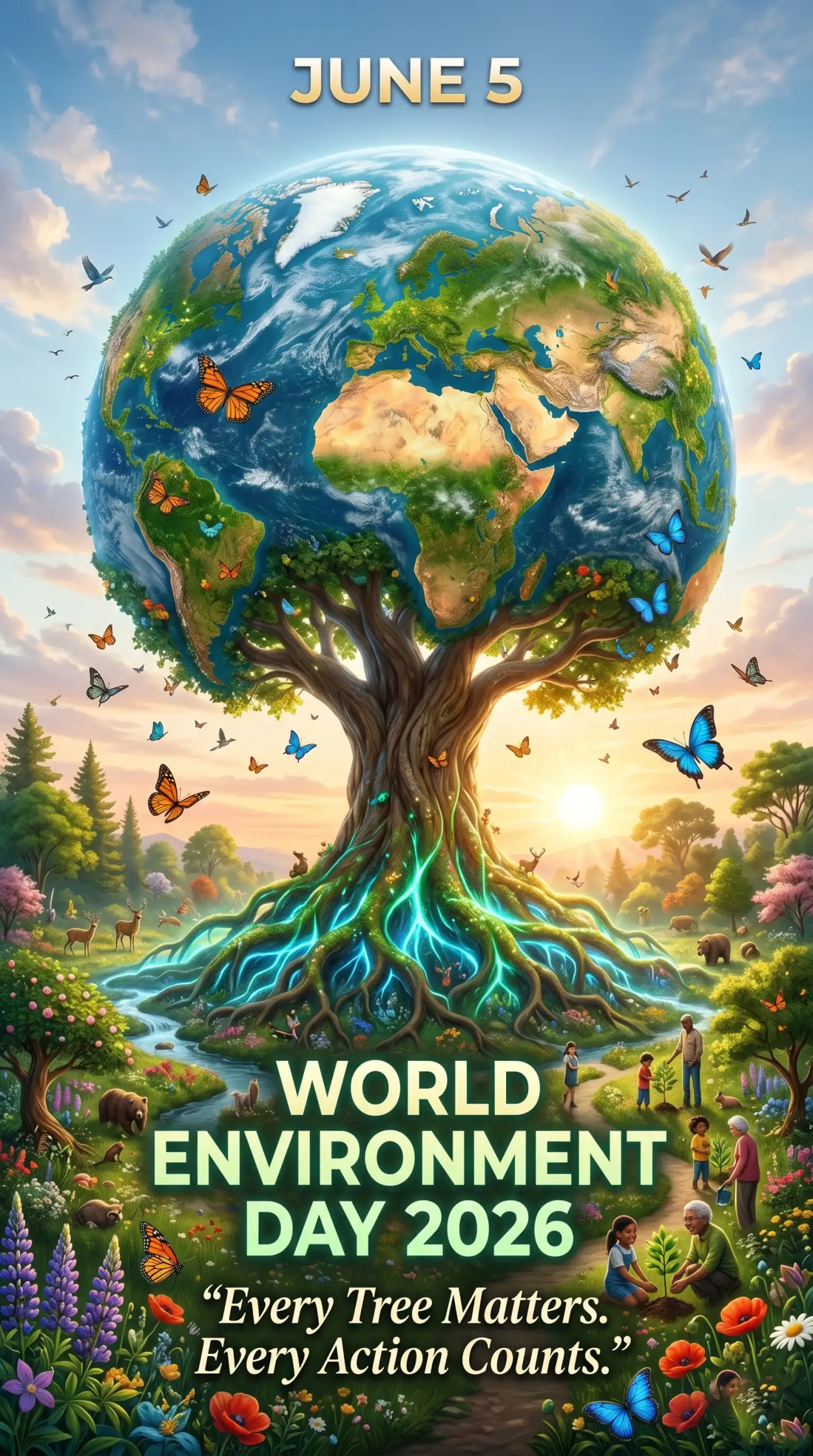 Free Download World Environment Day 2026 Theme Poster - High Quality World Environment Day Theme 2026 Image