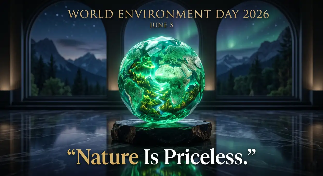 Free Download World Environment Day 2026 Theme With Quotes - High Quality World Environment Day Theme 2026 Image