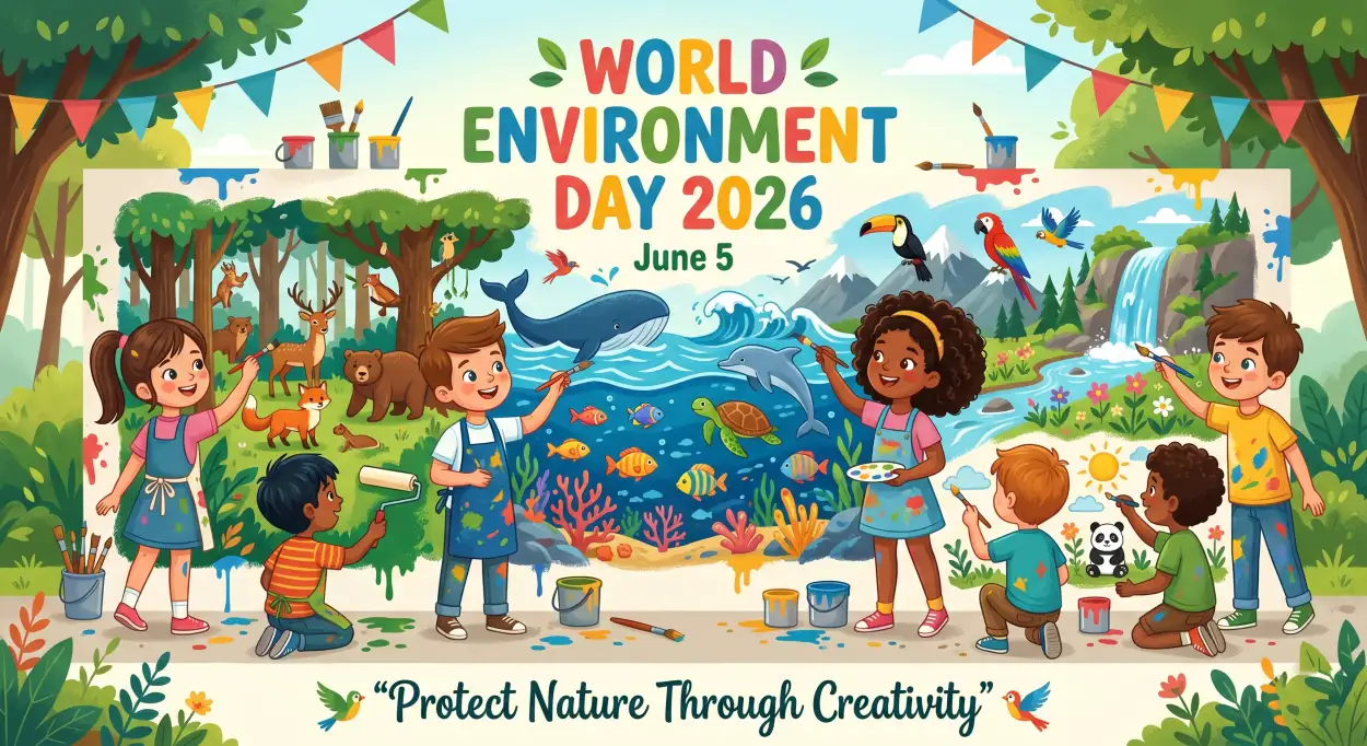 Free Download World Environment Day Art And Craft For Kids - High Quality World Environment Day Kids Artwork 2026 Image