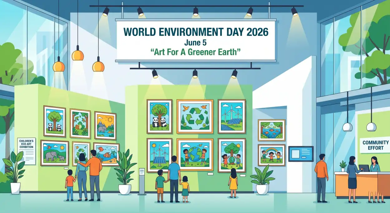 Free Download World Environment Day Art Exhibition Ideas - High Quality World Environment Day Kids Artwork 2026 Image