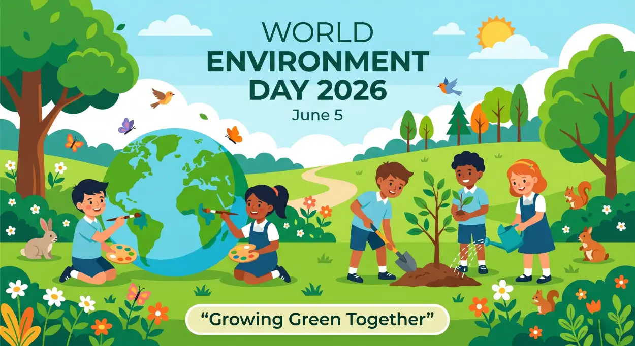 Free Download World Environment Day Classroom Poster Contest - High Quality World Environment Day Kids Artwork 2026 Image