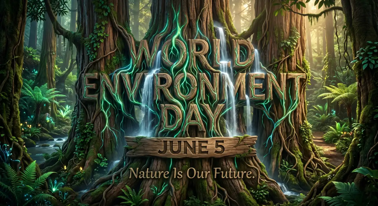 Free Download World Environment Day Poster Ideas Featuring Forests And Rivers - High Quality World Environment Day Poster Ideas 2026 Image