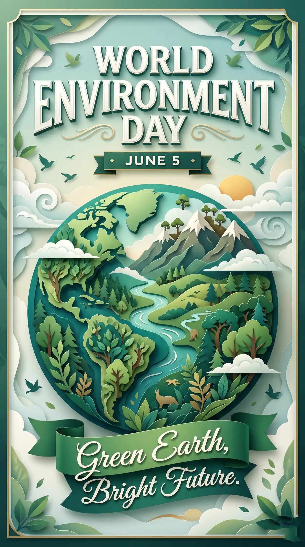 Free Download World Environment Day Poster Ideas With Nature Inspired Typography - High Quality World Environment Day Poster Ideas 2026 Image
