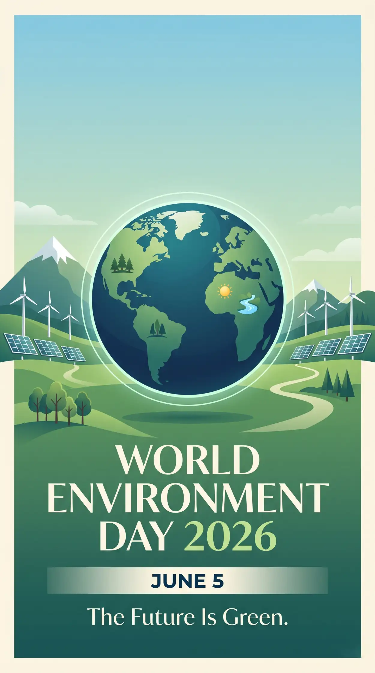 Free Download World Environment Day Poster Ideas With Solar Energy Graphics - High Quality World Environment Day Poster Ideas 2026 Image