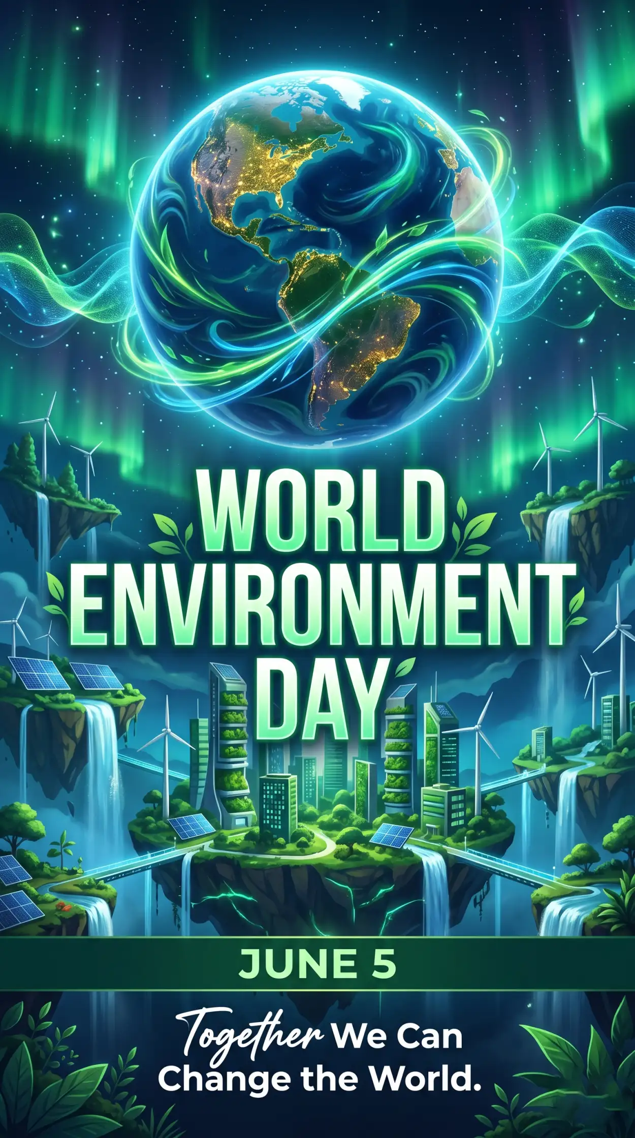 Free Download World Environment Day Poster Ideas With Wind Energy Artwork - High Quality World Environment Day Poster Ideas 2026 Image