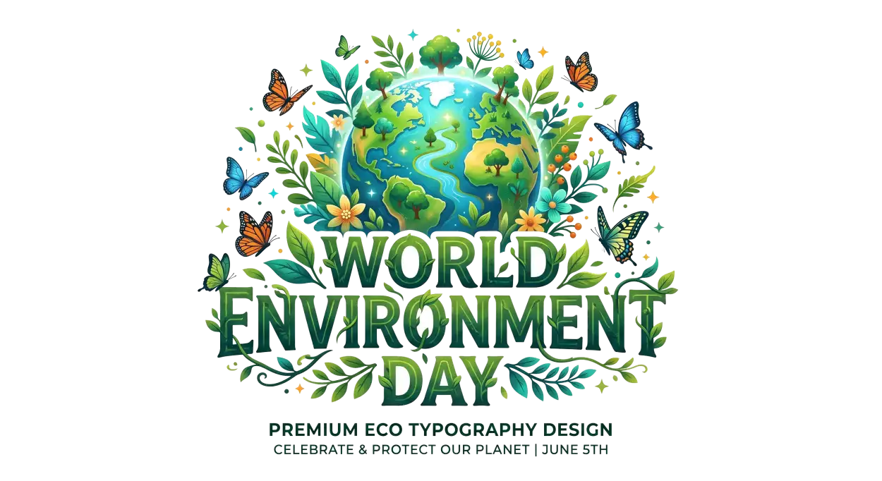 Free Download World Environment Day Typography Png - High Quality World Environment Day Png Transparent PNG
