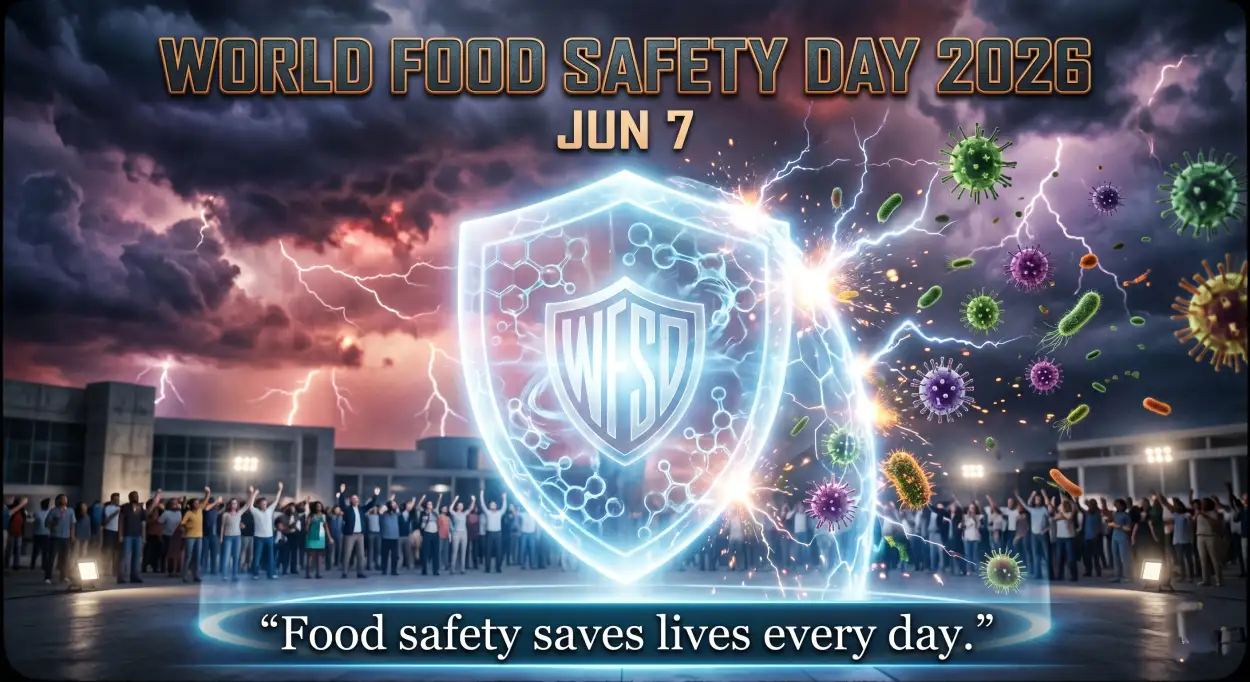 Free Download World Food Safety Day 2026 Awareness Campaign Poster - High Quality World Food Safety Day 2026 Image