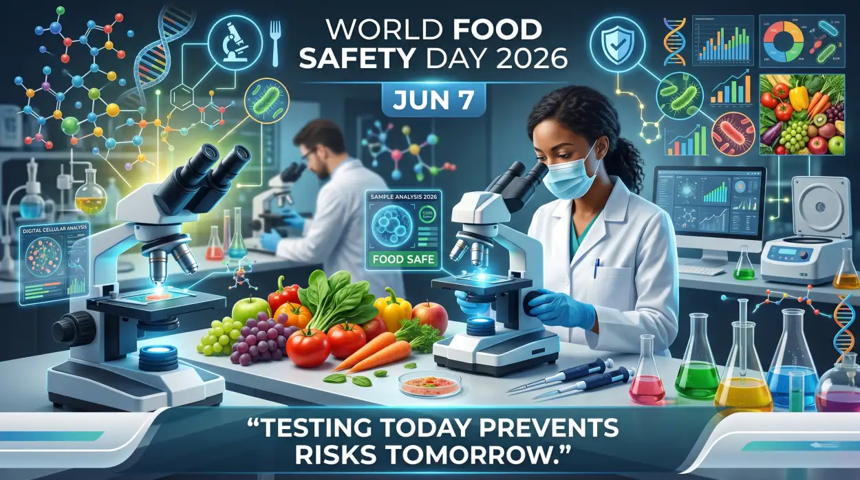 Free Download World Food Safety Day 2026 Food Testing Awareness Banner - High Quality World Food Safety Day 2026 Image