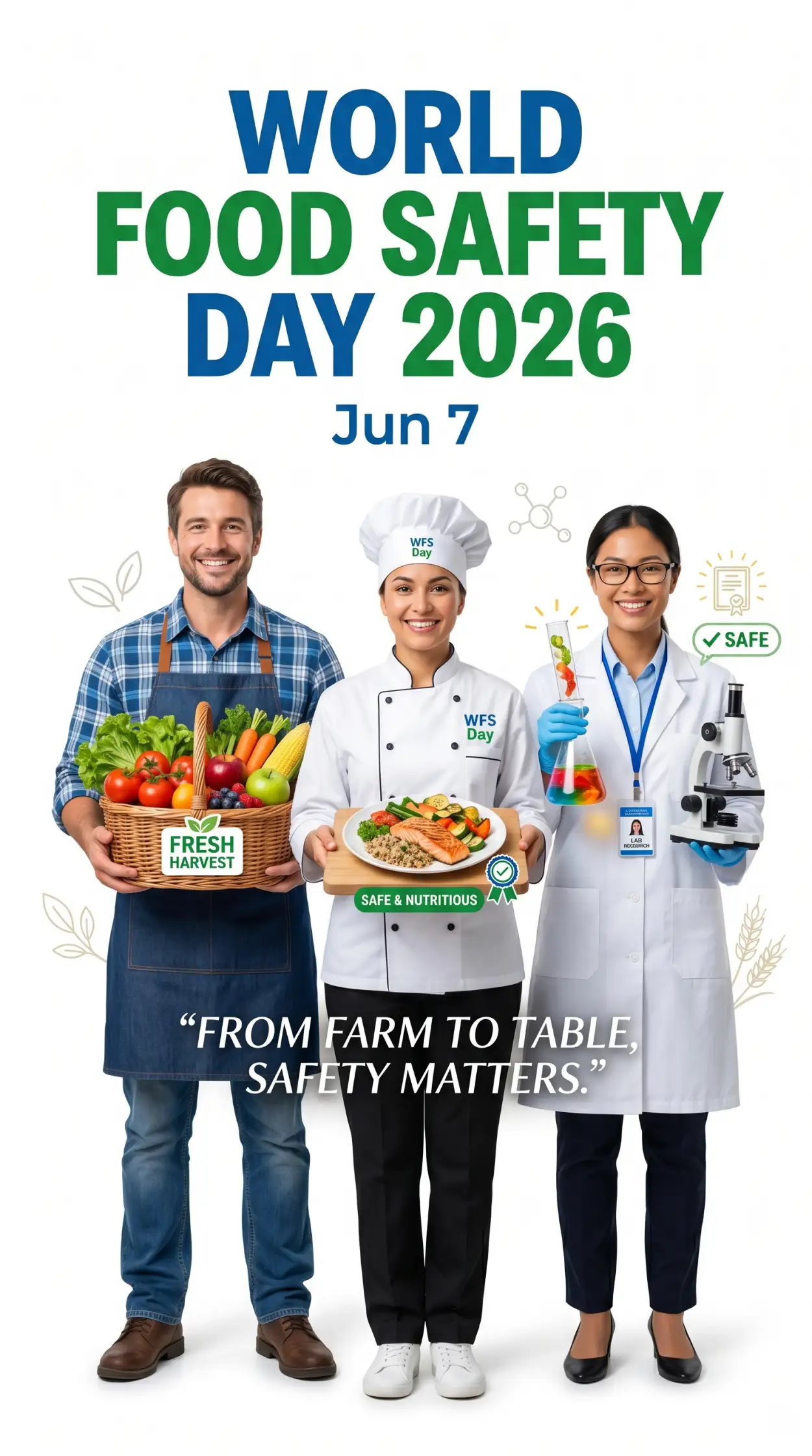 Free Download World Food Safety Day 2026 Workplace Safety Poster - High Quality World Food Safety Day 2026 Image