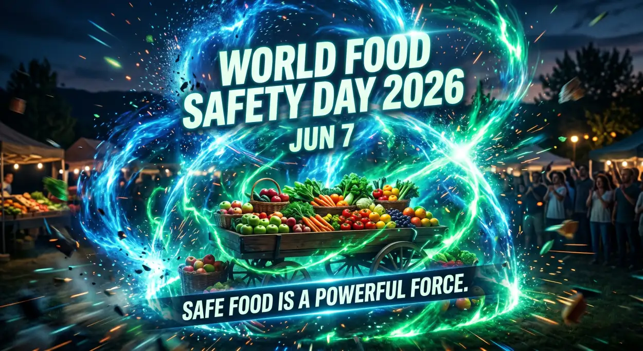 Free Download World Food Safety Day 2026 Youtube Thumbnail - High Quality World Food Safety Day 2026 Background Image