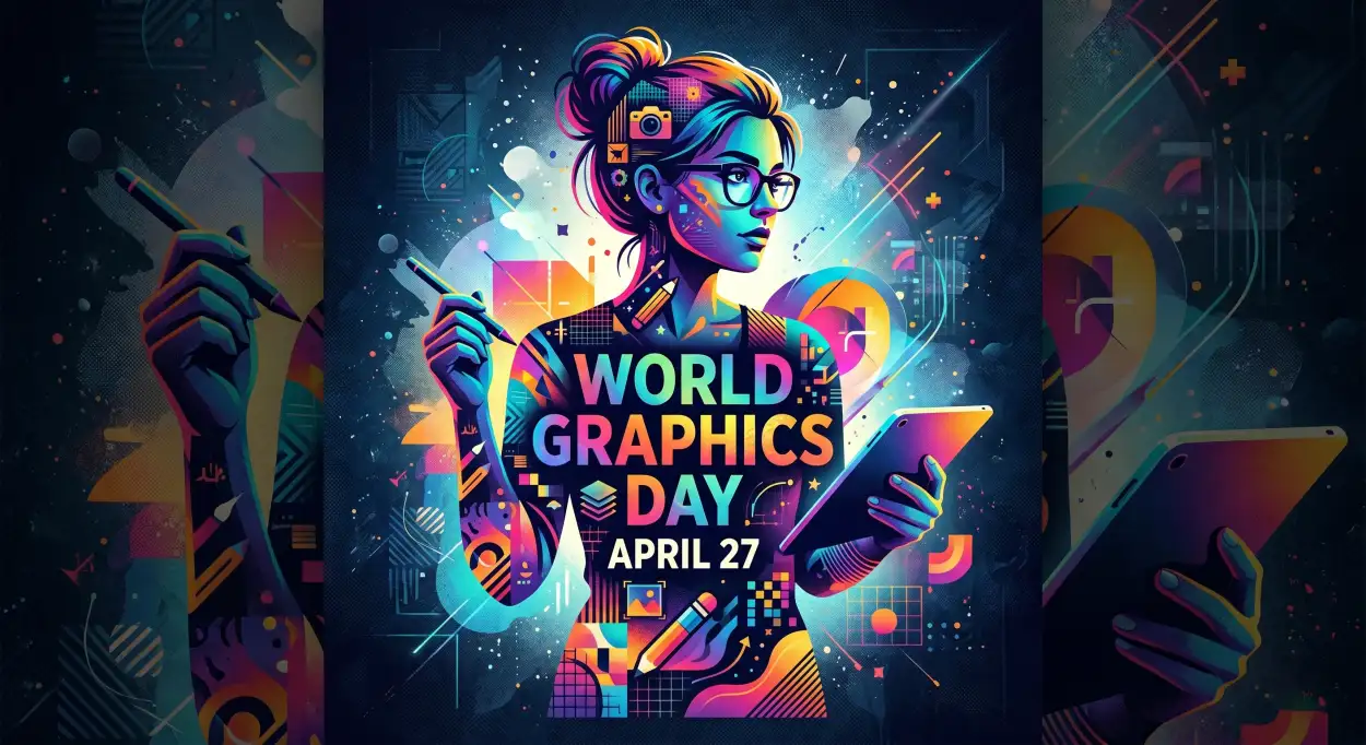 Free Download World Graphics Day Flyer Template Free - High Quality World Graphics Day 2026 Image