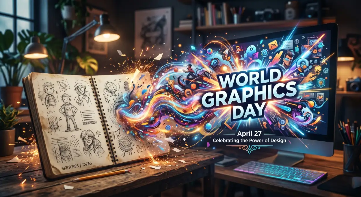 Free Download World Graphics Day Illustrator Templates - High Quality World Graphics Day 2026 Image