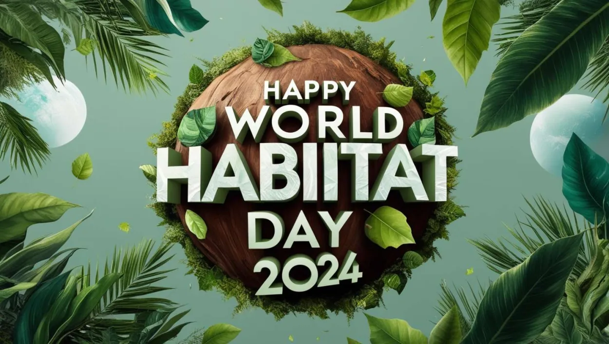 Free Download World Habitat Day 2024 Awareness Poster Download - High Quality Happy World Habitat Day Background