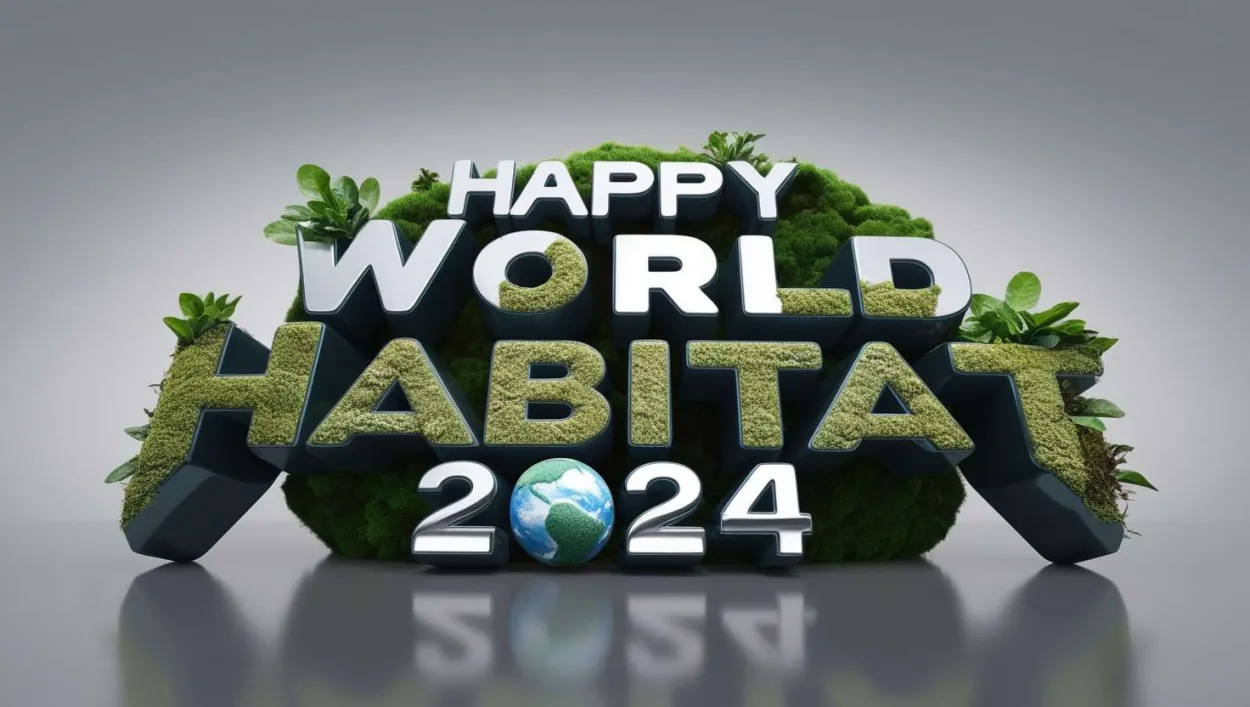 Free Download World Habitat Day 2024 Environmental Protection Quotes - High Quality Happy World Habitat Day Background