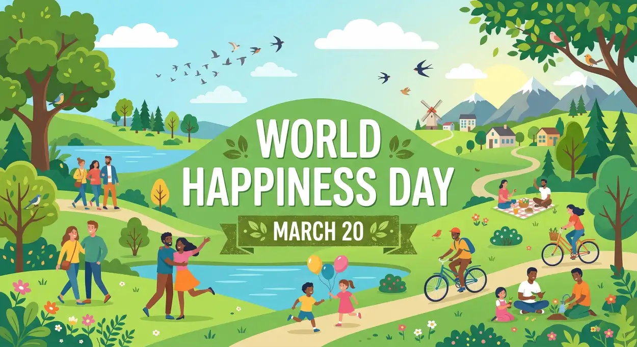 Free Download World Happiness Day 2026 Banner Design Ideas - High Quality World Happiness Day 2026 Image